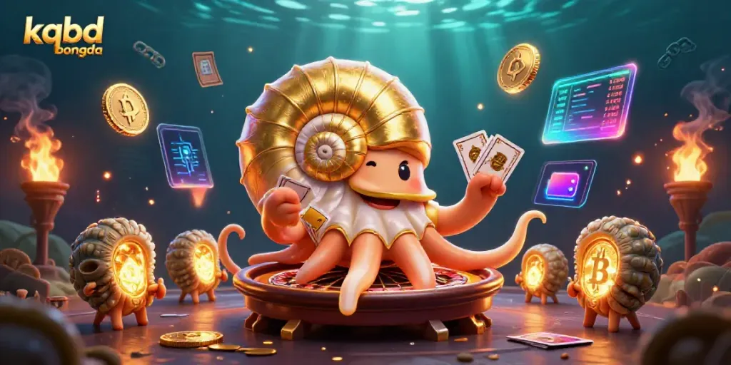 Engage with kqbd bongda for thrilling gambling insights in this vibrant 3D hero illustration.