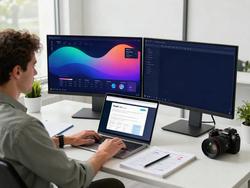 Check if ChatGPT mentions my brand in a professional digital marketing workspace with analytics tools.
