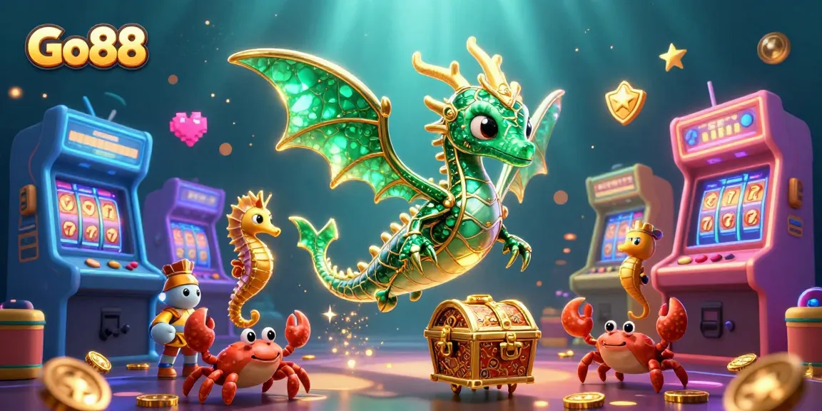 Experience thrilling gaming at Go88 with vibrant slots and a magical underwater scene.