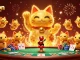 Aureon online casino showcases a vibrant 3D illustration with a lucky cat, poker elements, and celebratory effects.