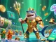 Zbet88 offers an exciting underwater gaming experience with a shark warrior and vibrant casino elements.